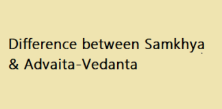 Difference between Samkhya & Advaita-Vedanta